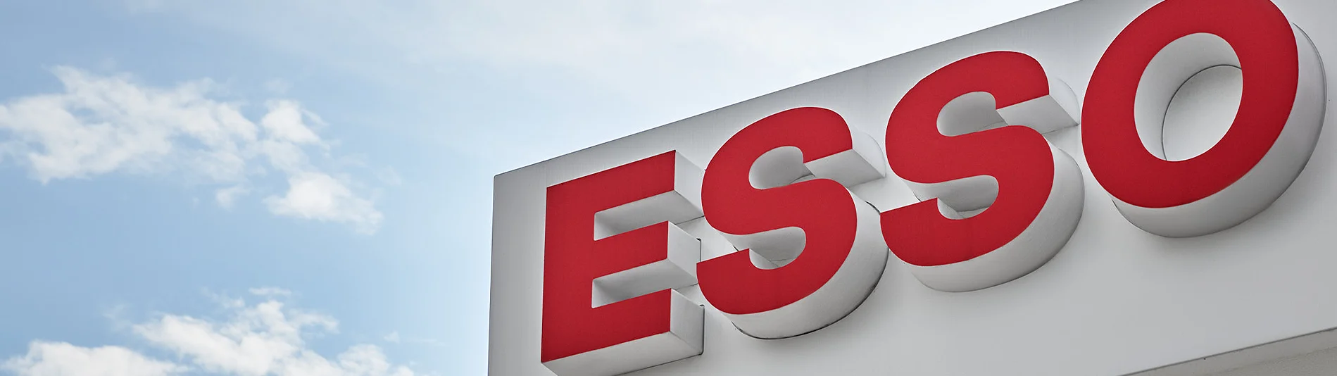 Esso brand gas station sign.