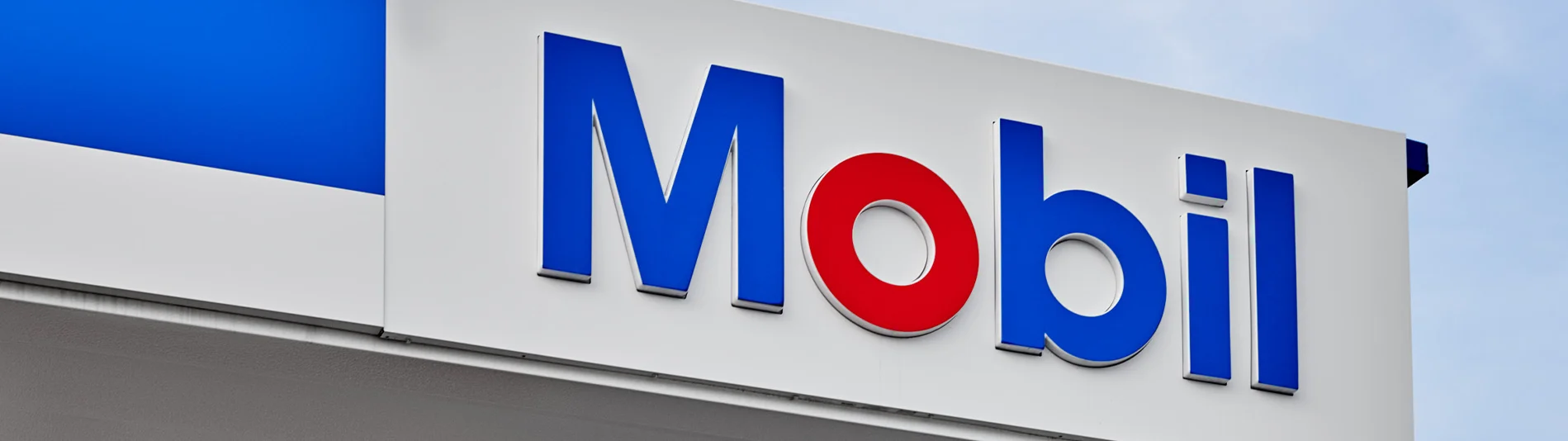 Mobil gas station sign